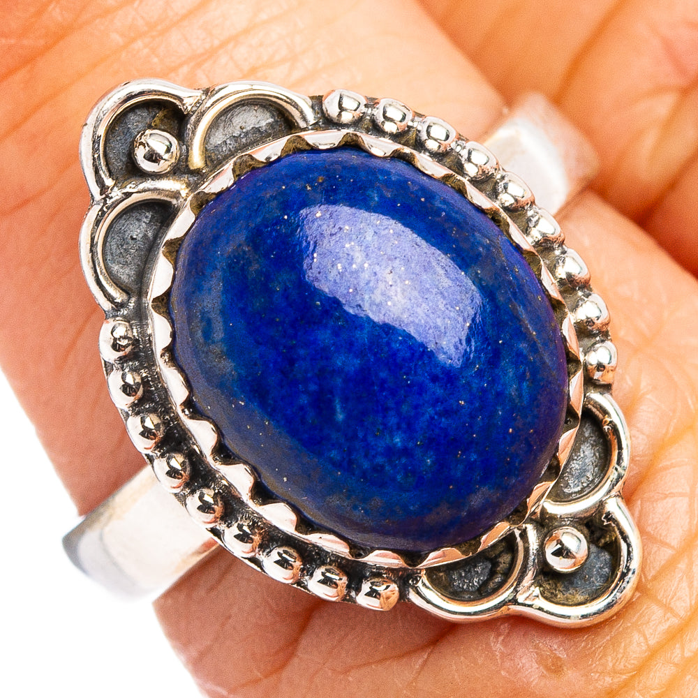 Lapis Lazuli Ring Size 6.5 (.925 Sterling Silver)