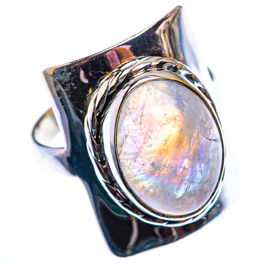 Rainbow Moonstone Ring Size 9.75 (925 Sterling Silver) RING140162