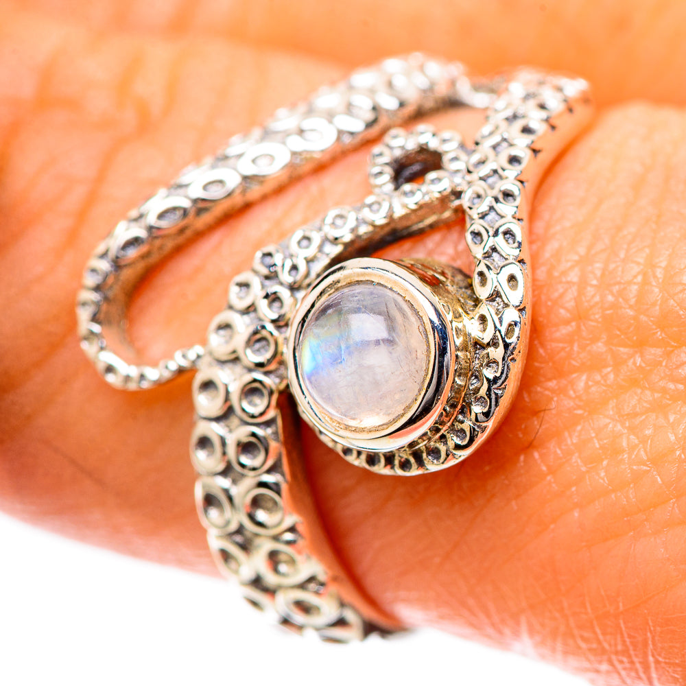 Rainbow Moonstone 925 Sterling Silver Ring Size 8 (925 Sterling Silver) RING139377