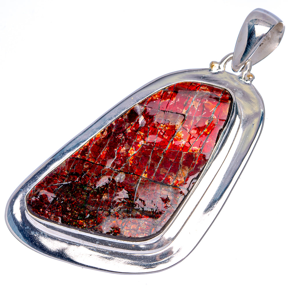 Huge Ammolite 2 5/8" Pendant (925 Sterling Silver) P40007