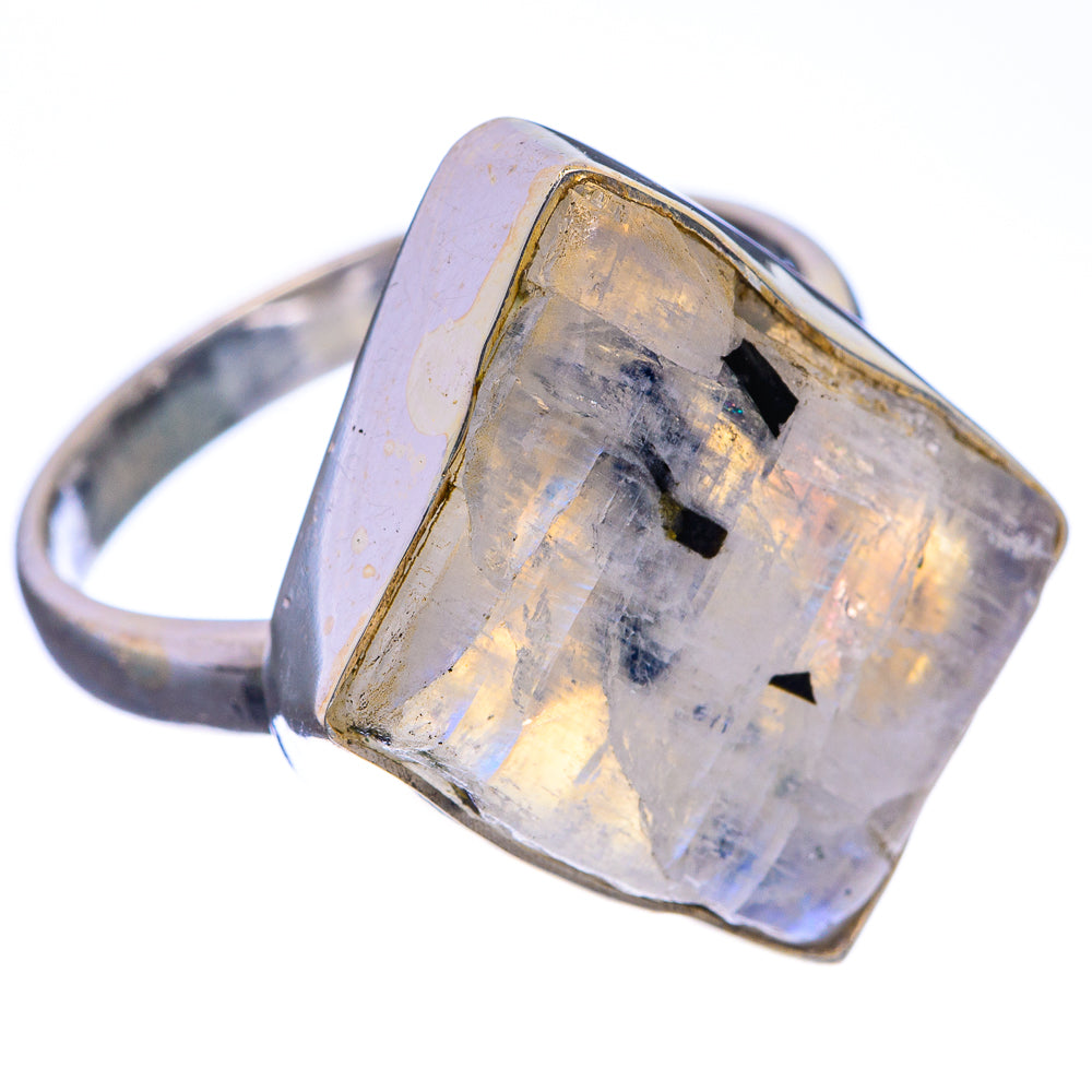 Rough Rainbow Moonstone Ring Size 10.75 (925 Sterling Silver) R143084