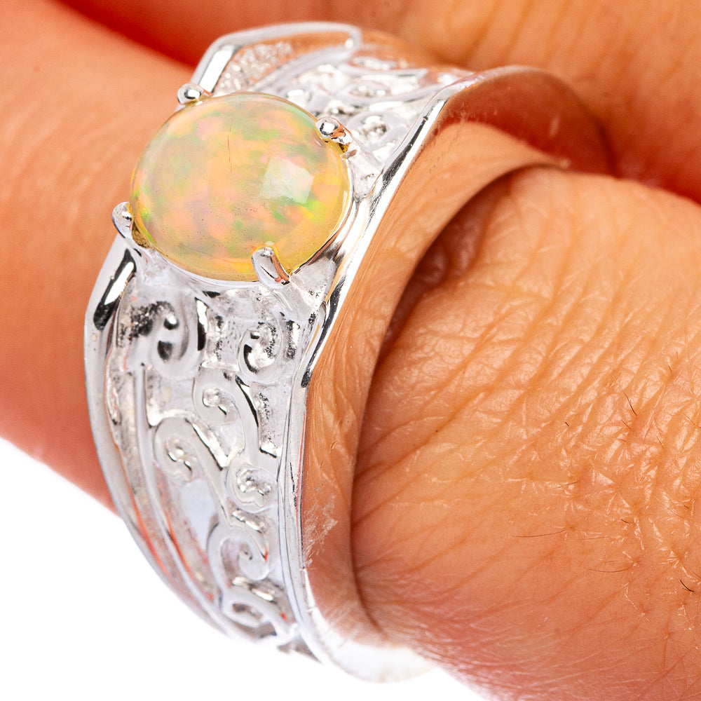 Rare Ethiopian Opal Ring Size 8 (925 Sterling Silver) R146026