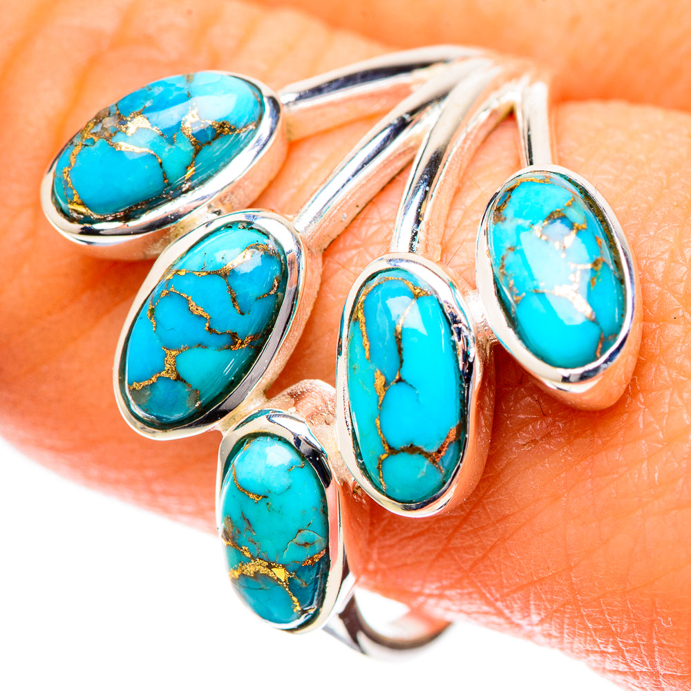 Blue Copper Composite Turquoise Ring Size 10 (925 Sterling Silver) RING137830