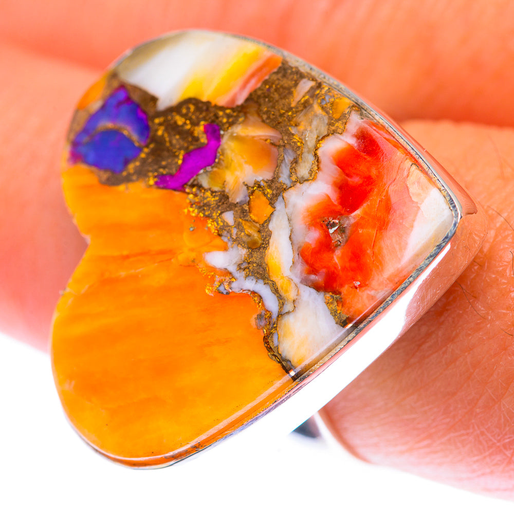 Large Spiny Oyster Turquoise Ring Size 8.5 (925 Sterling Silver) RING139993