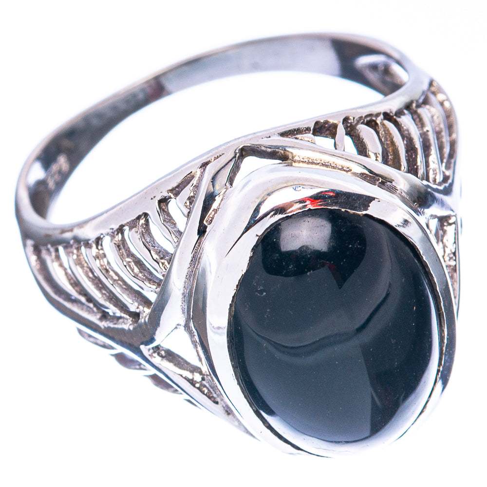 Black Onyx Ring Size 7.5 (925 Sterling Silver) R2805