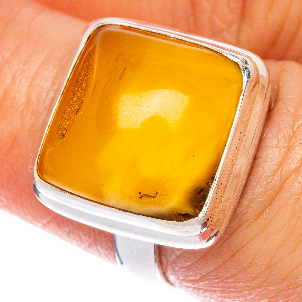 Amber Ring Size 7 (925 Sterling Silver) R1368