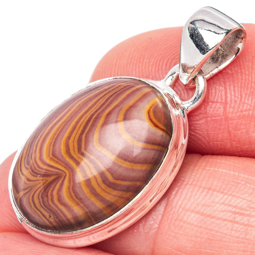 Rainbow Hickoryite Pendant 1 1/4" (925 Sterling Silver) P40928