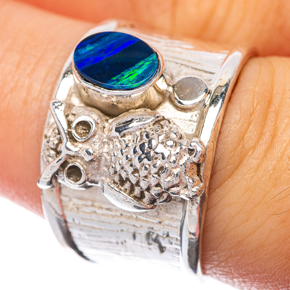 Doublet Fire Opal Ring Size 7 (925 Sterling Silver) R145112