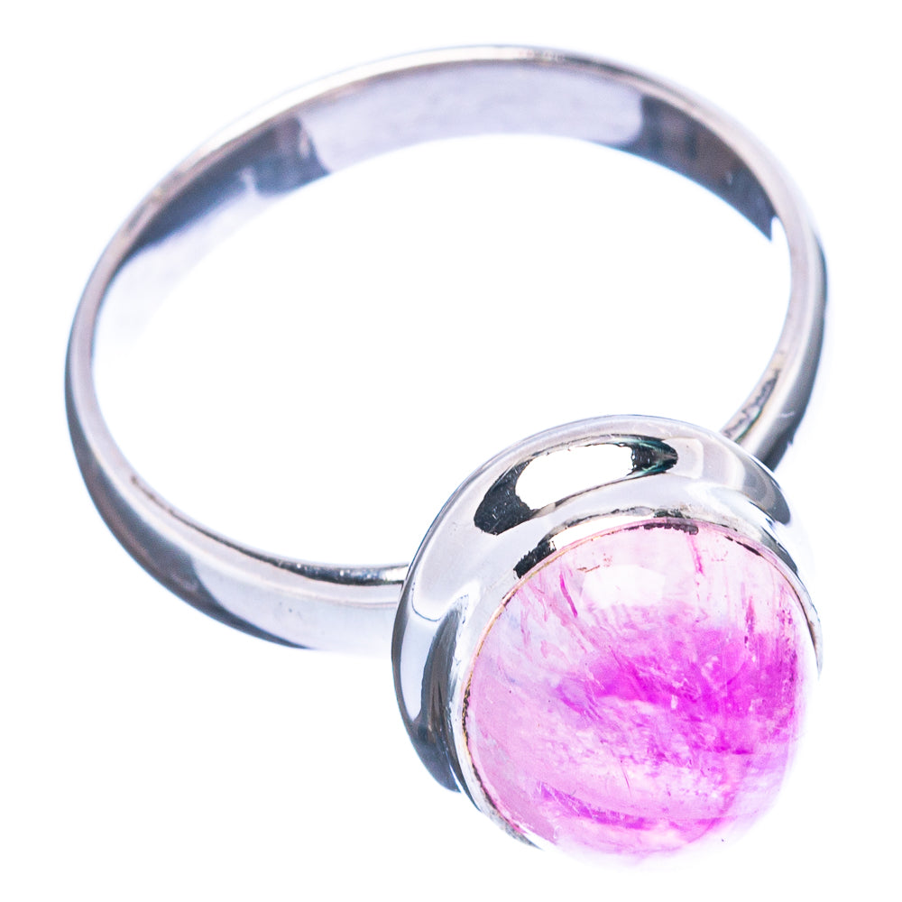 Pink Moonstone Ring Size 7 (925 Sterling Silver) R3726