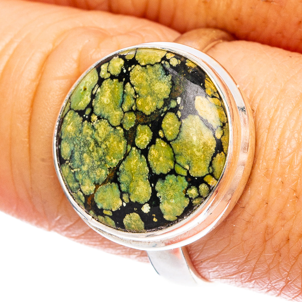 Rare Arizona Spider Web Turquoise Ring Size 9 (925 Sterling Silver) R4812