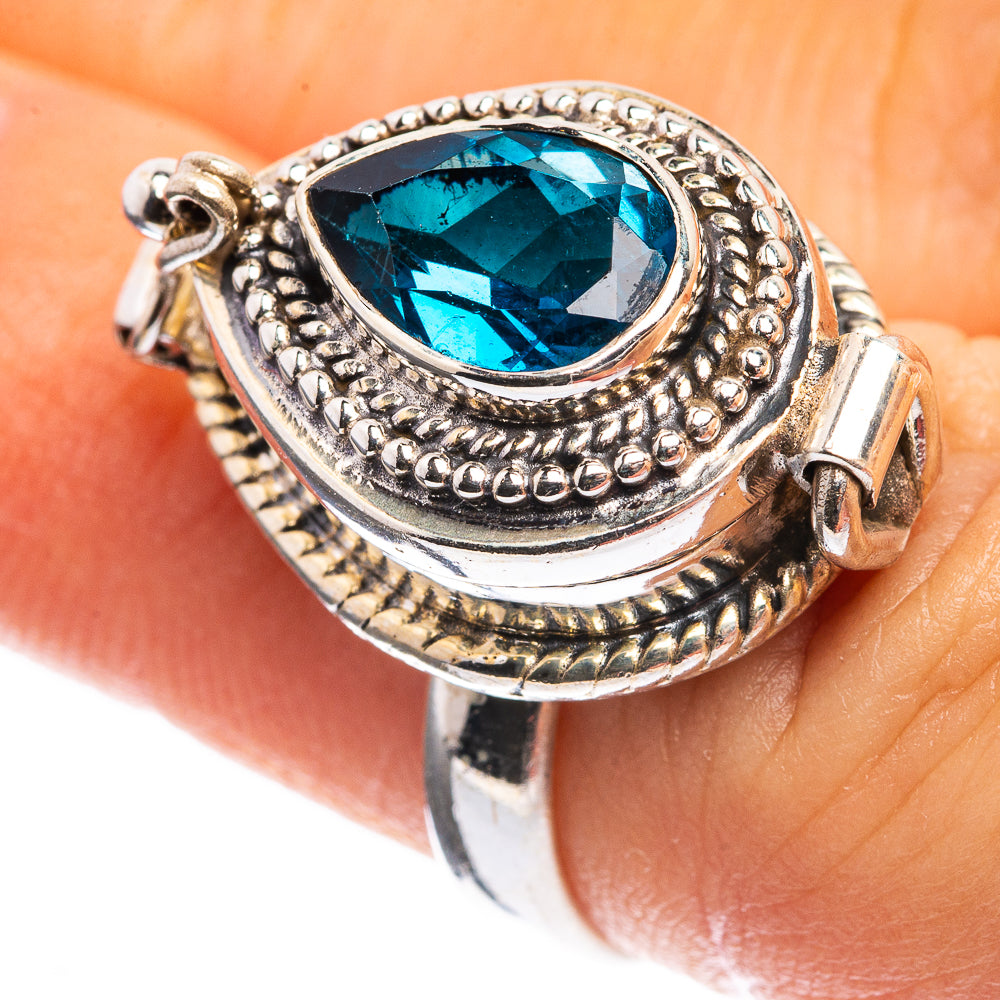Poison London Blue Topaz Ring Size 5.5 (925 Sterling Silver) R142922
