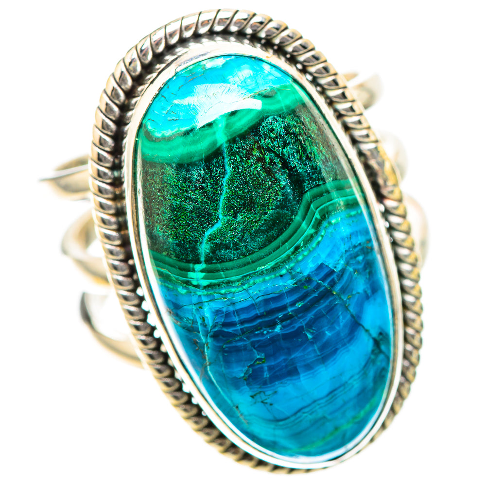 Malachite In Chrysocolla Ring Size 6.5 (925 Sterling Silver) RING139224