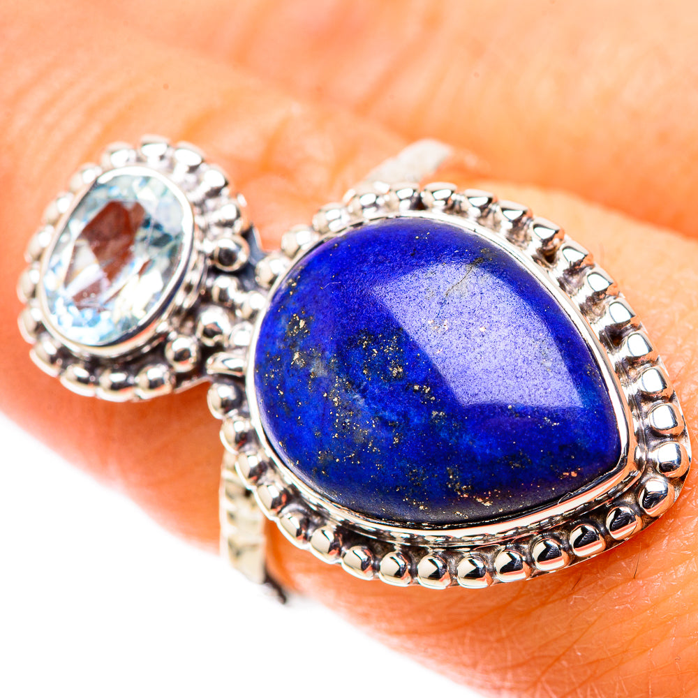 Premium Lapis Lazuli, Blue Topaz Ring Size 7 (925 Sterling Silver) RING138066