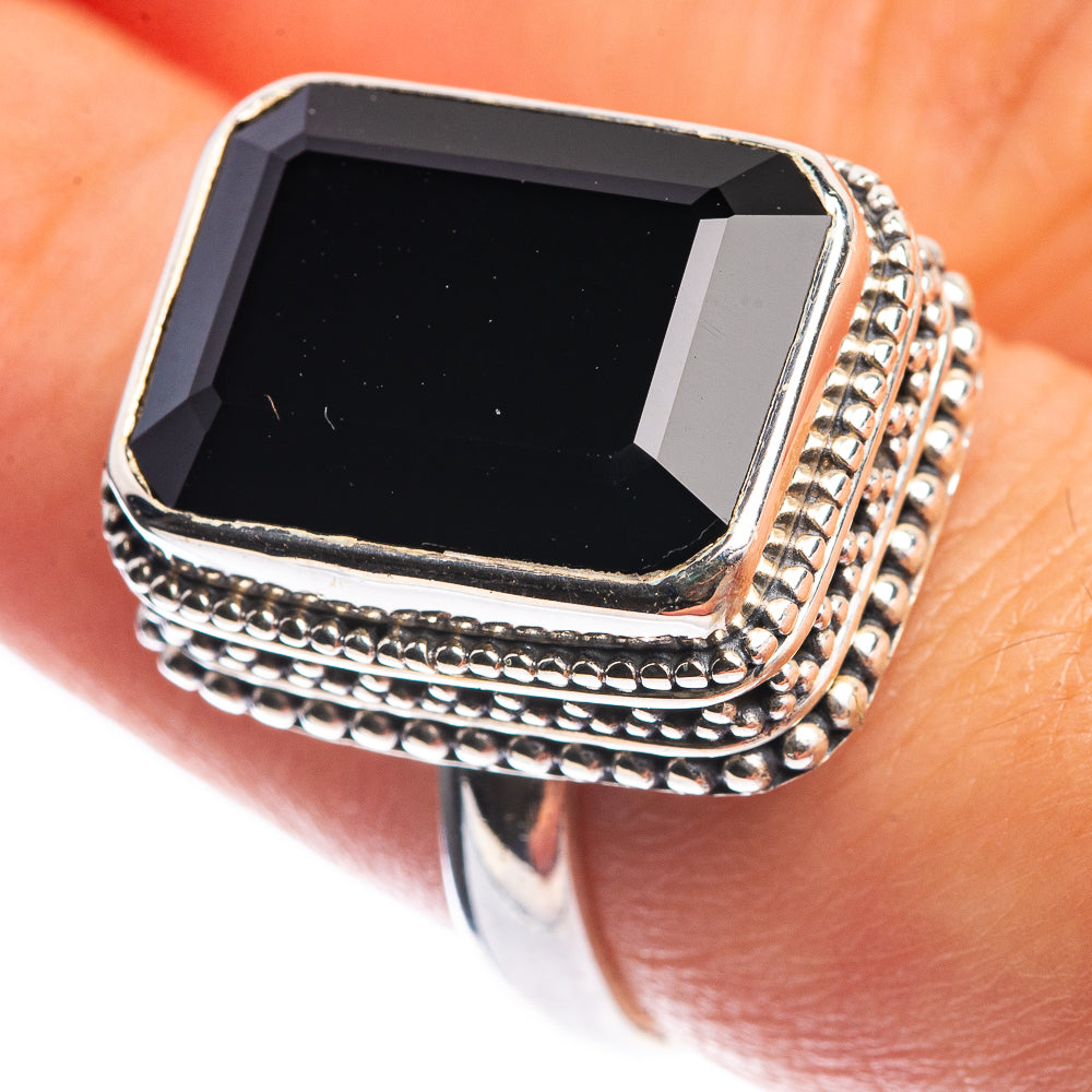 Black Onyx Ring Size 8 (925 Sterling Silver) R144101