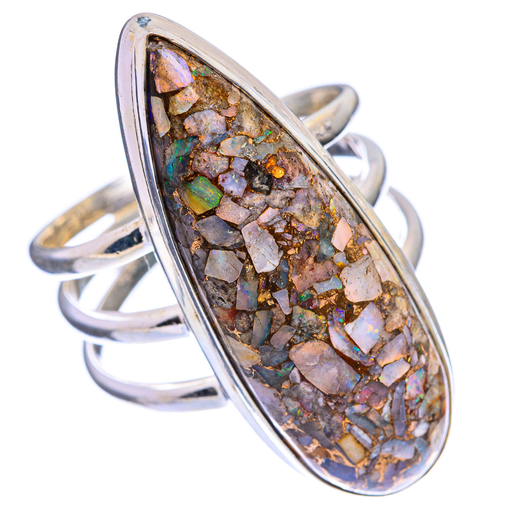 Large Brecciated Ethiopian Opal Ring Size 9.75 (925 Sterling Silver) R142875