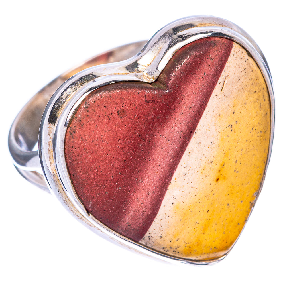 Mookaite Heart Ring Size 7 (925 Sterling Silver) R1591