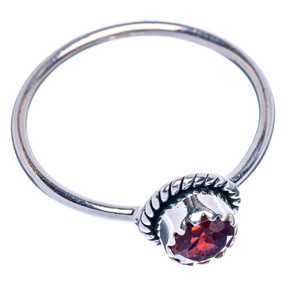 Garnet Dainty Ring Size 7 (925 Sterling Silver) R145442