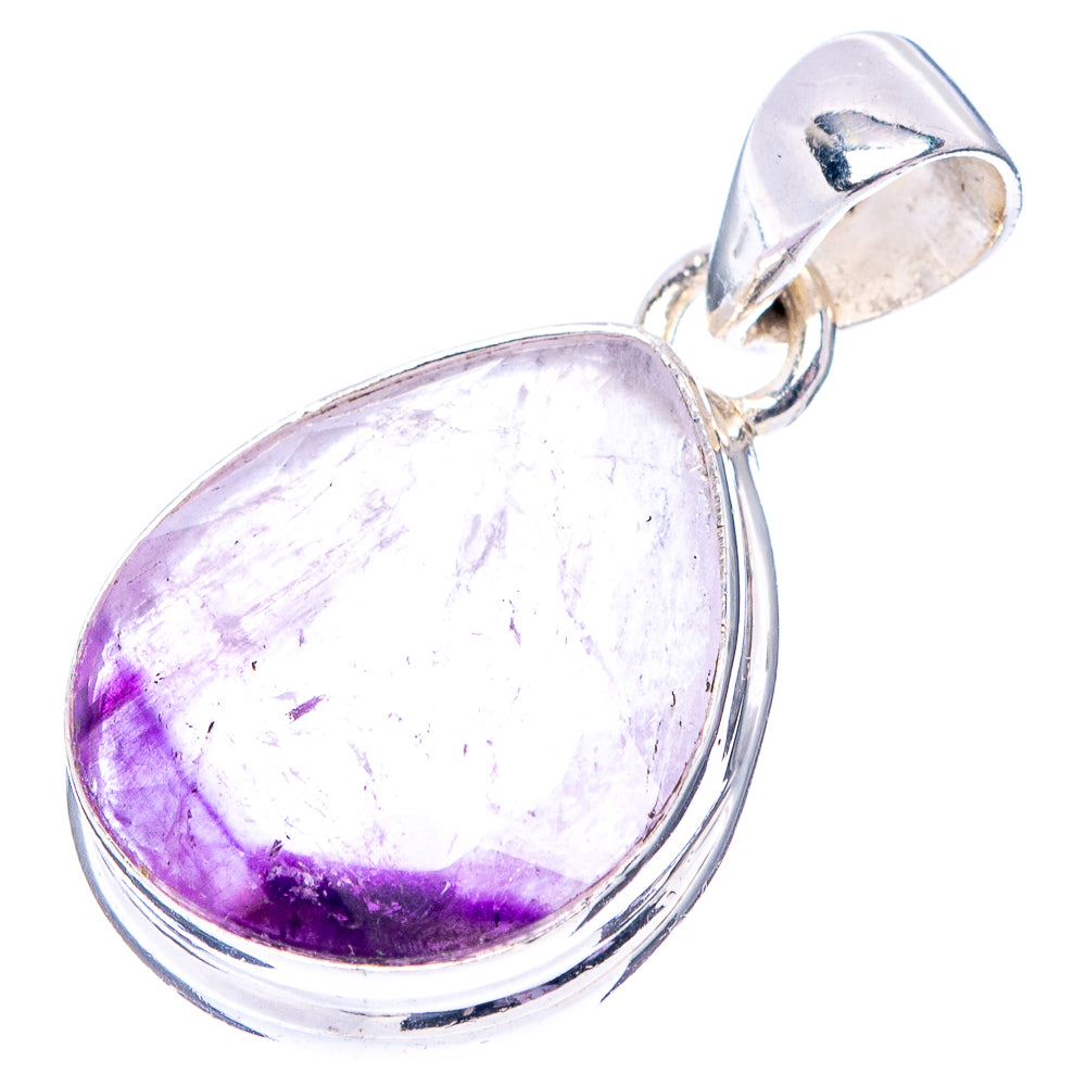 Bi-Color Amethyst Pendant 1 1/8" (.925 Sterling Silver)
