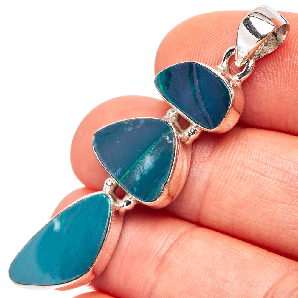 Rare Doublet Opal Pendant 2" (.925 Sterling Silver)
