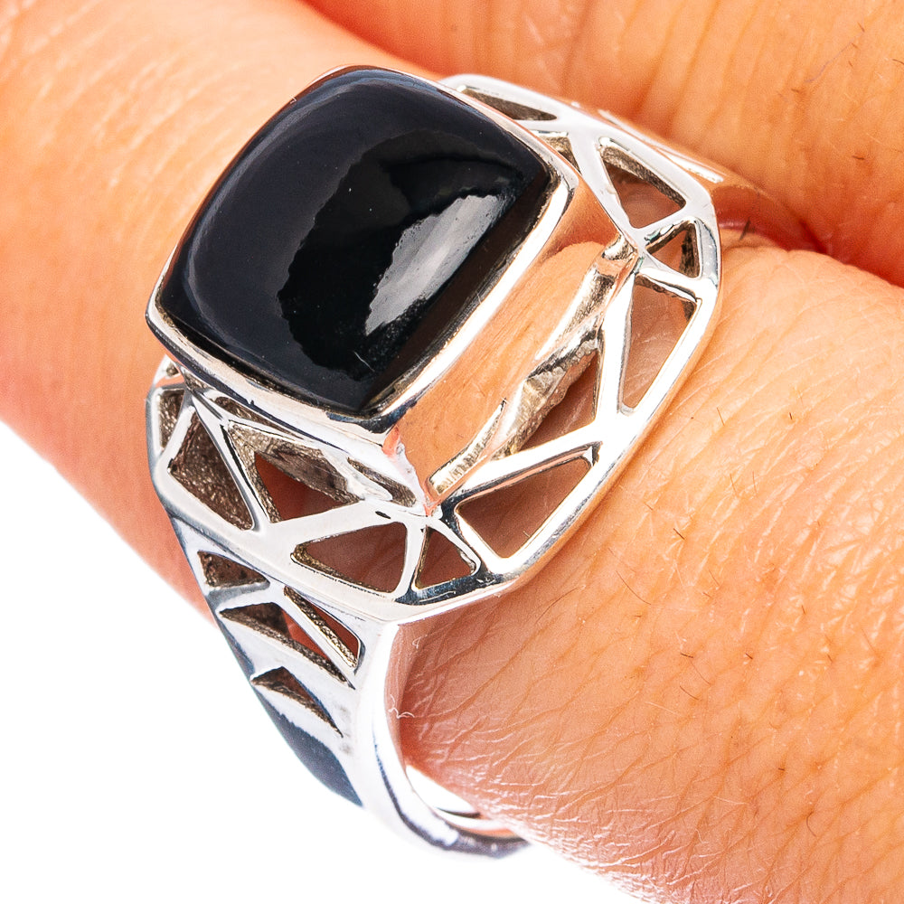 Black Onyx Ring Size 9.5 (925 Sterling Silver) R4771
