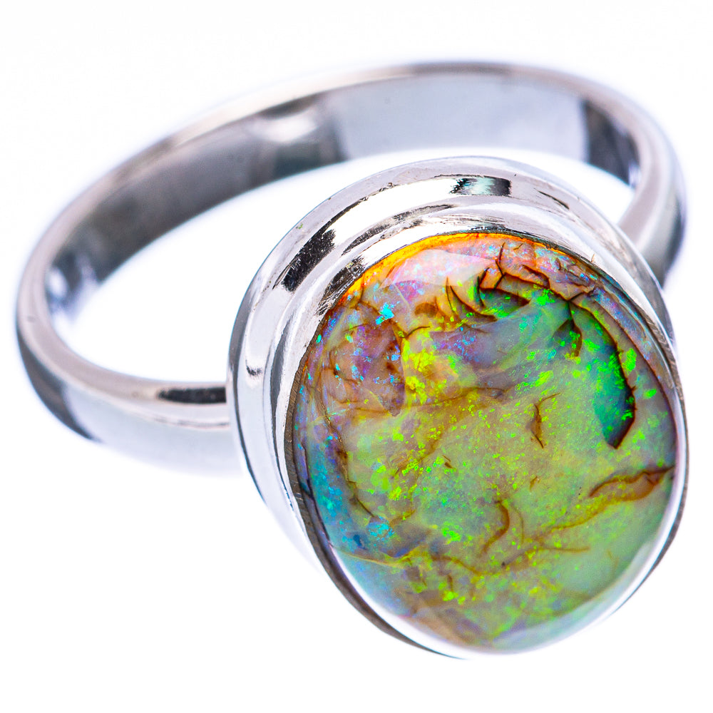 Rare Sterling Opal Ring Size 7.25 (925 Sterling Silver) R2228