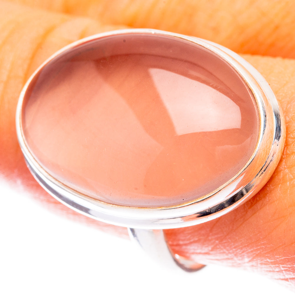 Large Rose Quartz Ring Size 9.75 (925 Sterling Silver) R141626