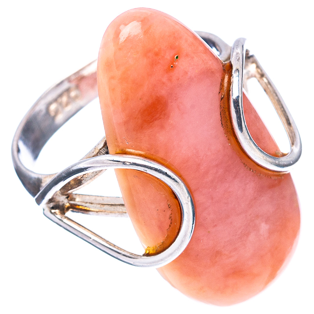 (Classic Series) Pink Opal Ring Size 7 (.925 Sterling Silver)