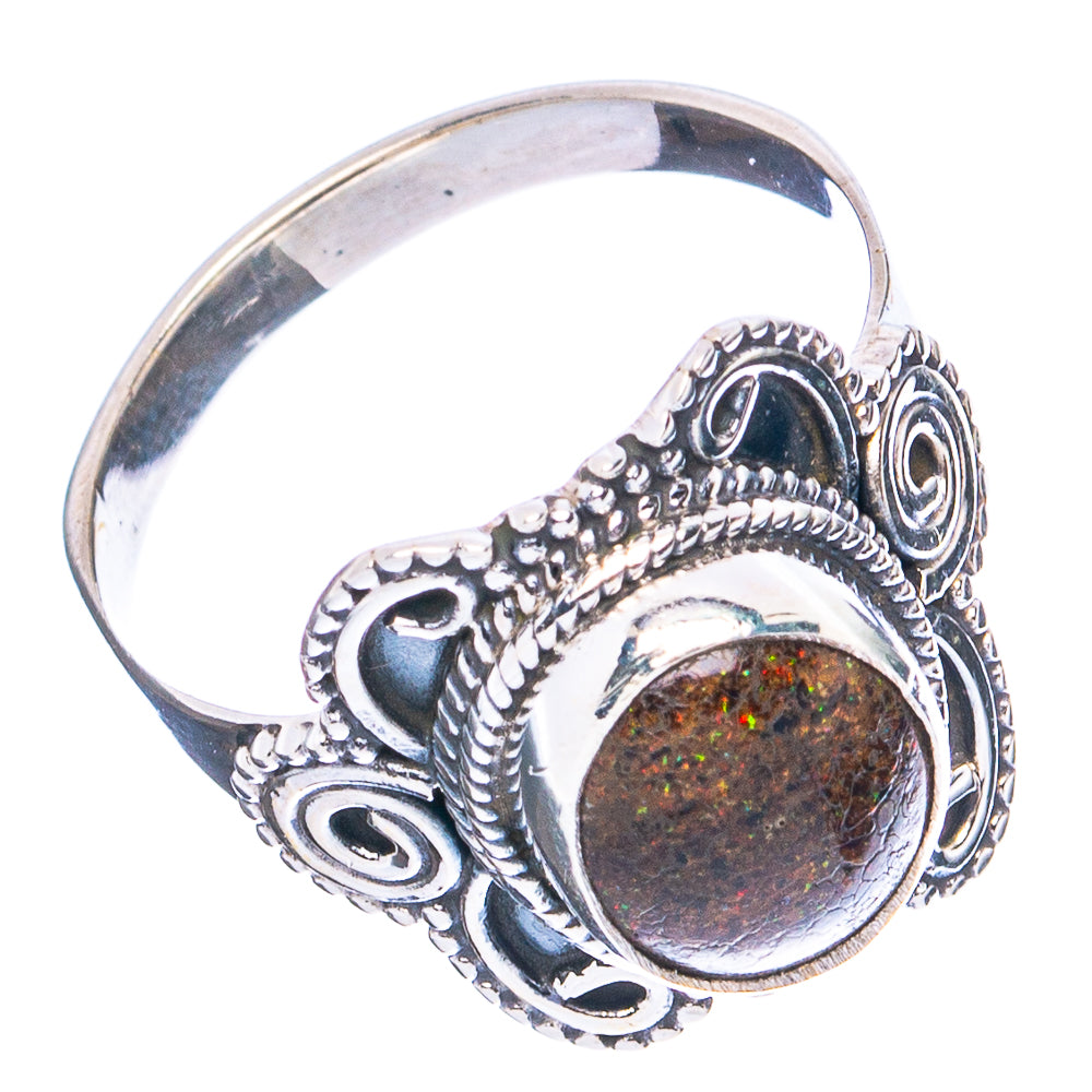 Rare Andamooka Opal Ring Size 7.25 (.925 Sterling Silver)