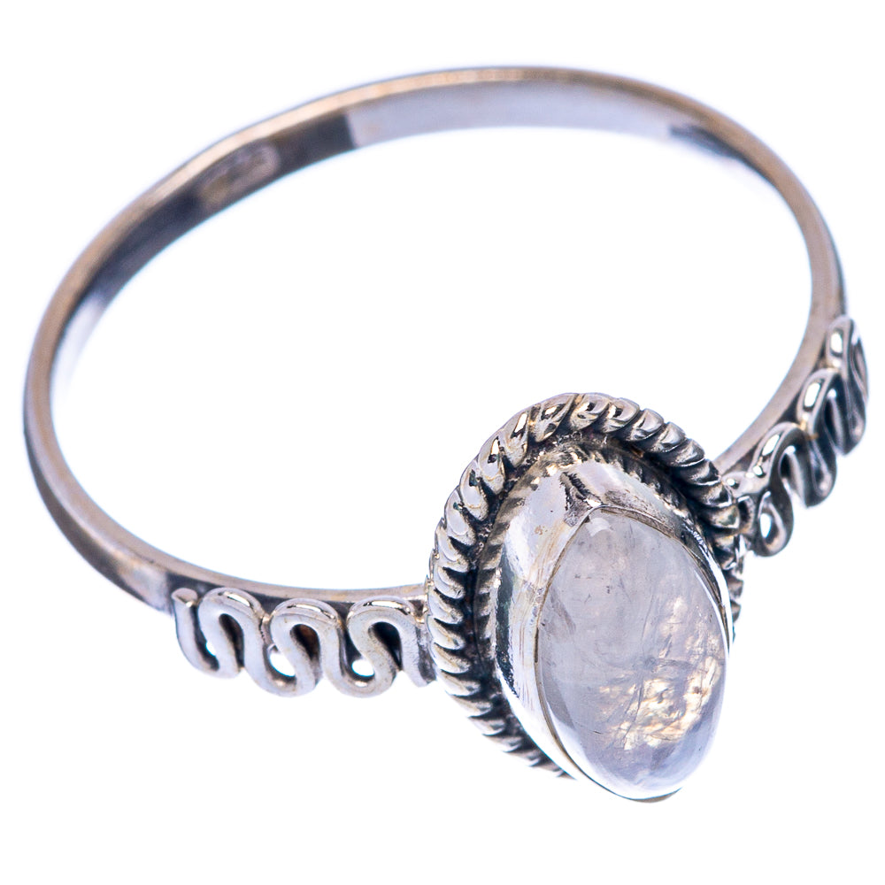 Rainbow Moonstone Dainty Ring Size 9 (925 Sterling Silver) R145788