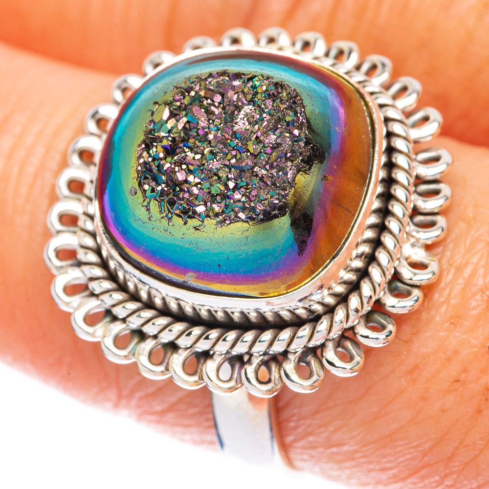 Metallic Druzy Ring Size 8.75 (925 Sterling Silver) R1938
