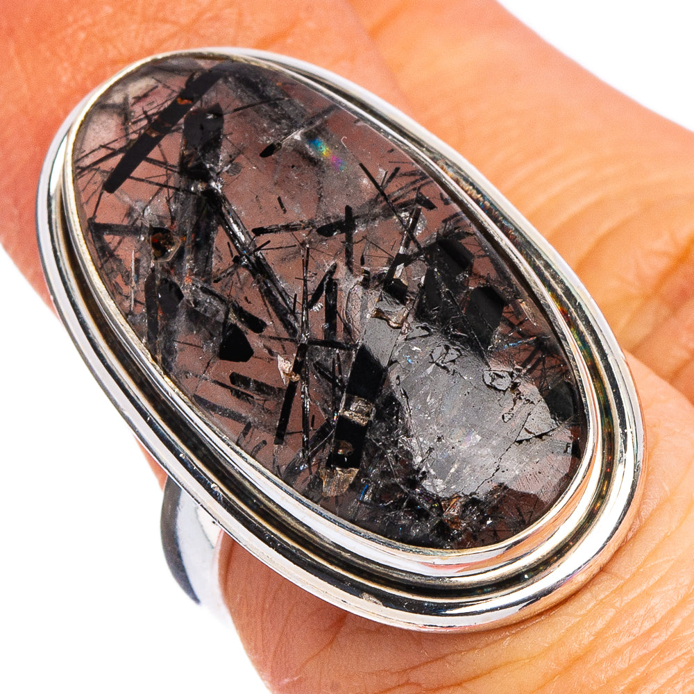 Tourmalinated Quartz Ring Size 5.75 (.925 Sterling Silver)