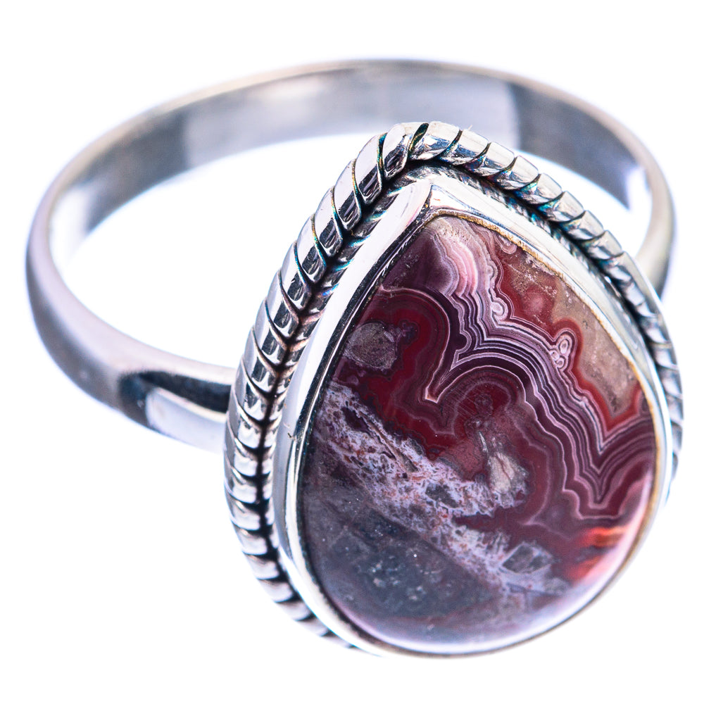 Crazy Lace Agate Ring Size 10.75 (925 Sterling Silver) R142285
