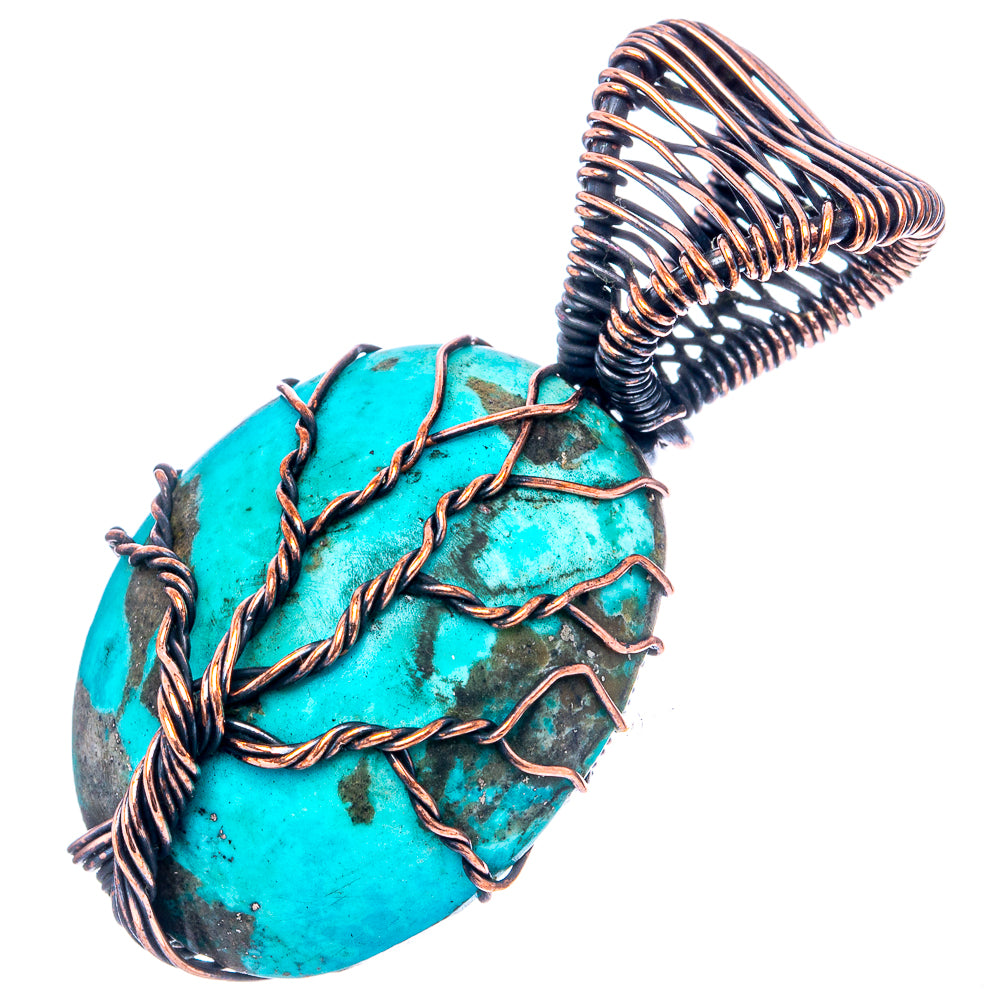 Turquoise Tree of Life 1 5/8" (Oxidized Copper)