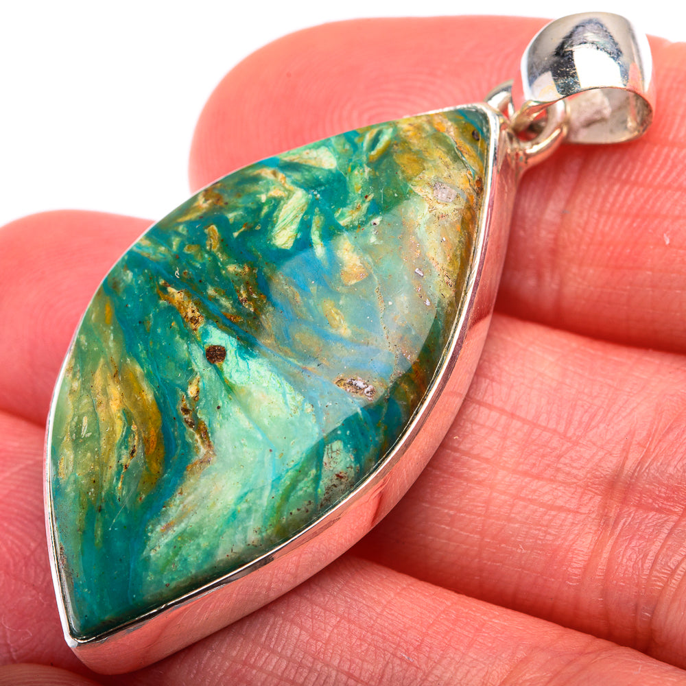Peruvian Opal Pendant 1 5/8" (925 Sterling Silver) PD38447