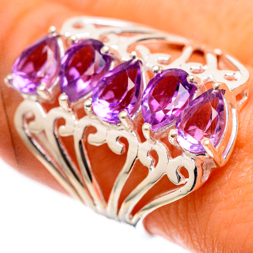 Faceted Amethyst Ring Size 8.25 (925 Sterling Silver) RING139269