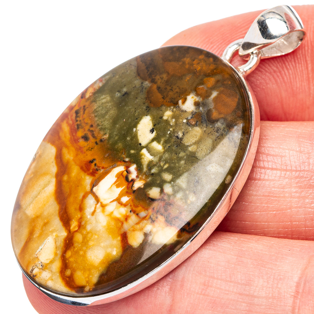 Mookaite Pendant 1 3/4" (925 Sterling Silver) P43138