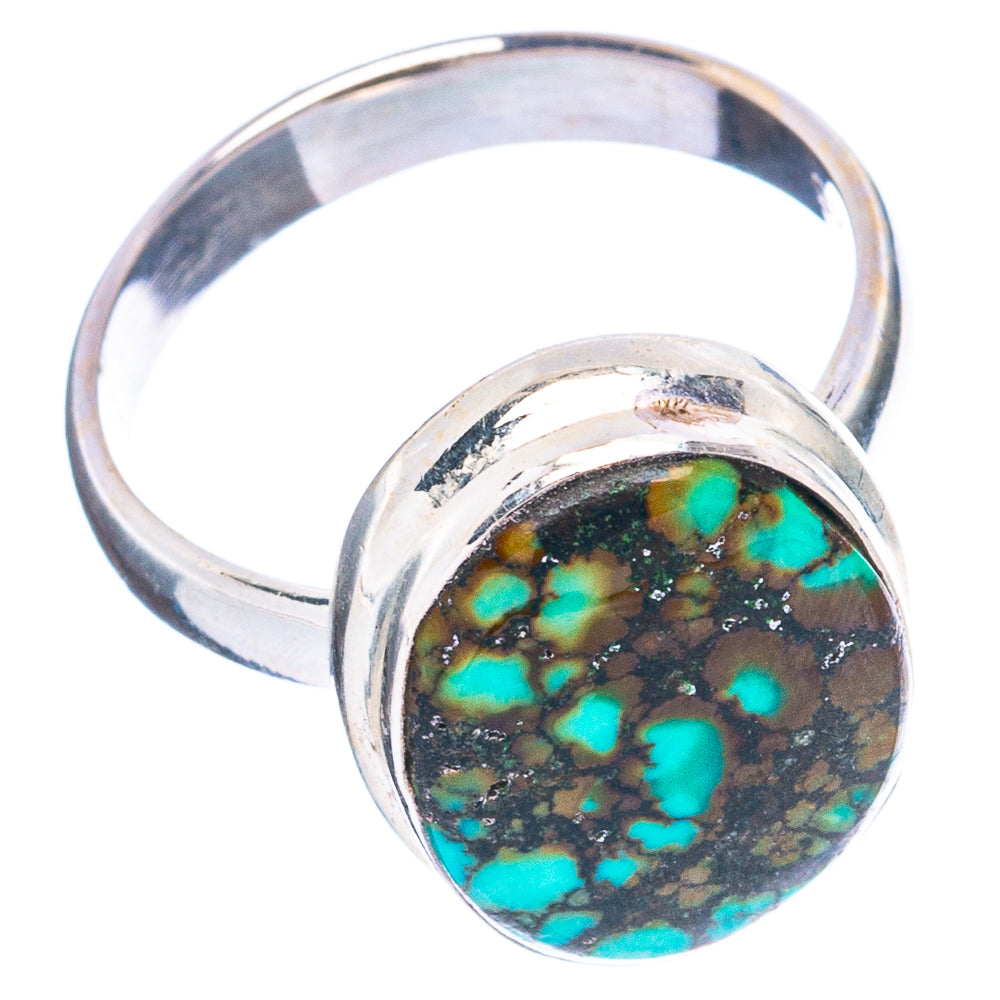 Rare Arizona Spider Web Turquoise Ring Size 6.75 (925 Sterling Silver) R4806