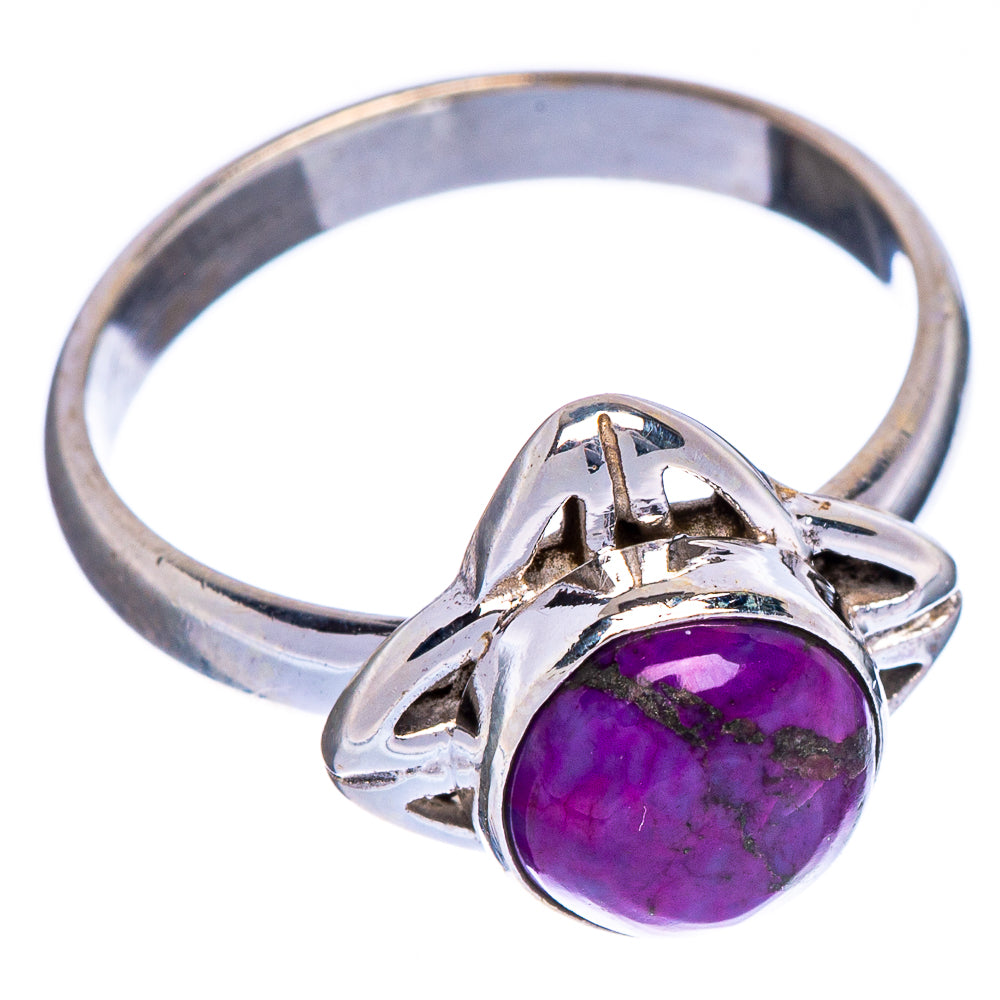 Purple Copper Composite Turquoise Ring Size 7 (925 Sterling Silver) R147288