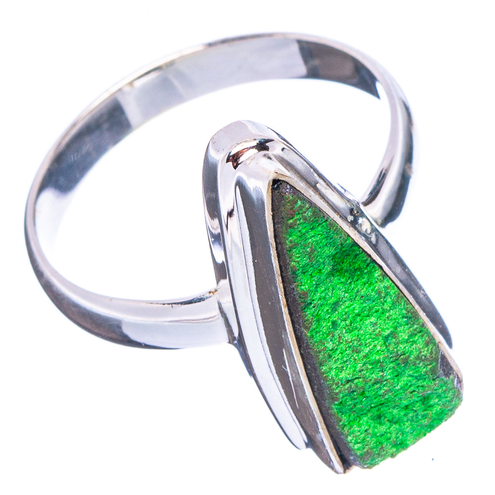 Rare Uvarovite Garnet Ring Size 9 (.925 Sterling Silver)