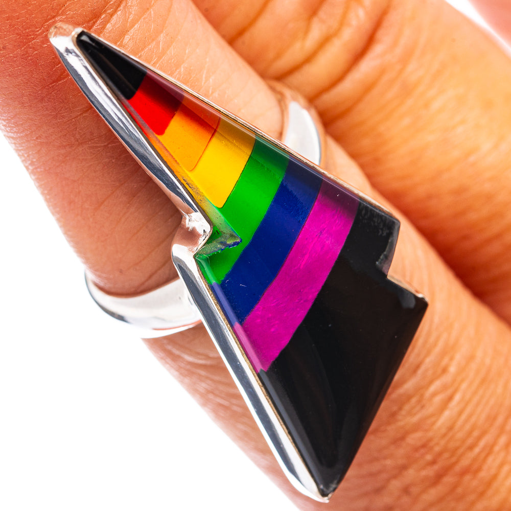 Premium Rainbow Bolt Ring Size 7 (.925 Sterling Silver)