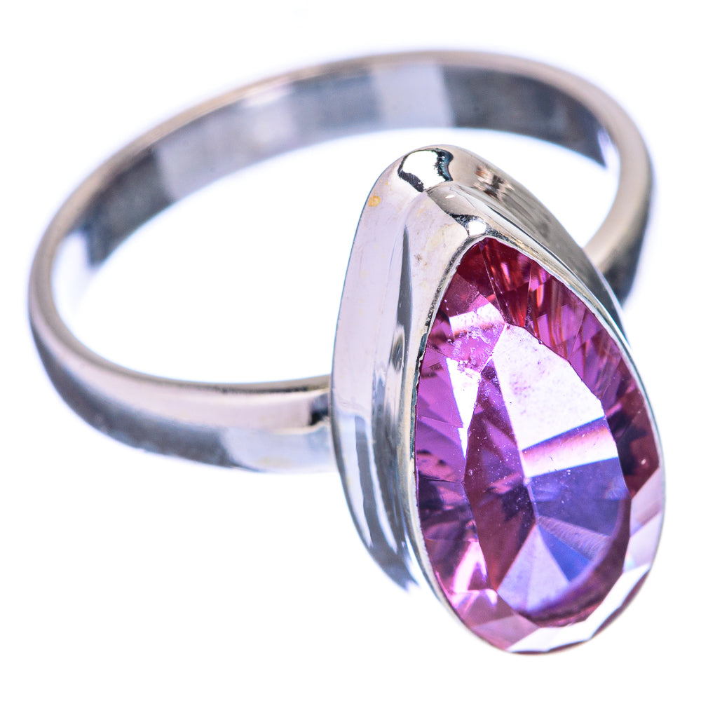 Faceted Color Change Alexandrite (Lab.) Ring Size 8.75 (925 Sterling Silver) R142659
