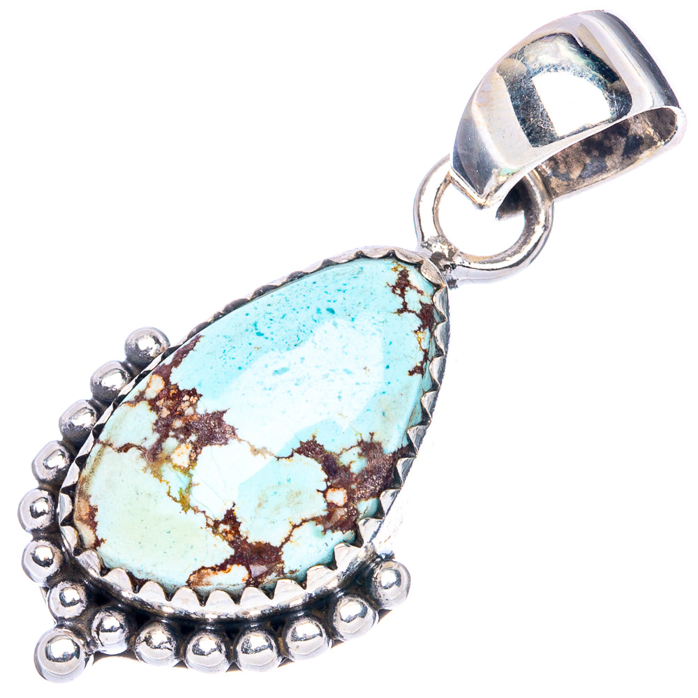 Rare Golden Hills Turquoise 925 Sterling Silver Pendant 1 3/8" (925 Sterling Silver) P41938