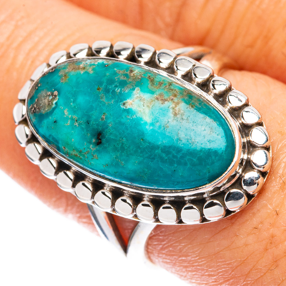 Rare Kingman Turquoise Ring Size 8 (925 Sterling Silver) R1977