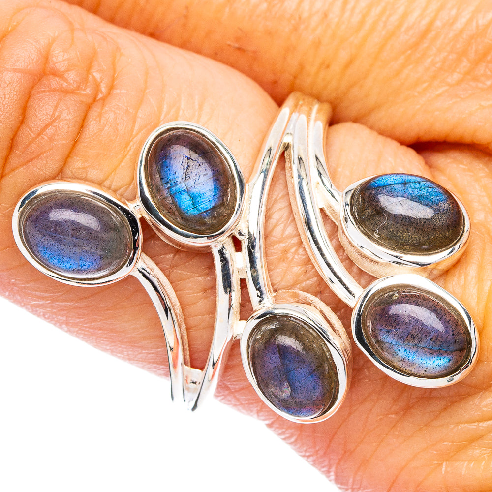 Labradorite Ring Size 8.75 (925 Sterling Silver) R4753