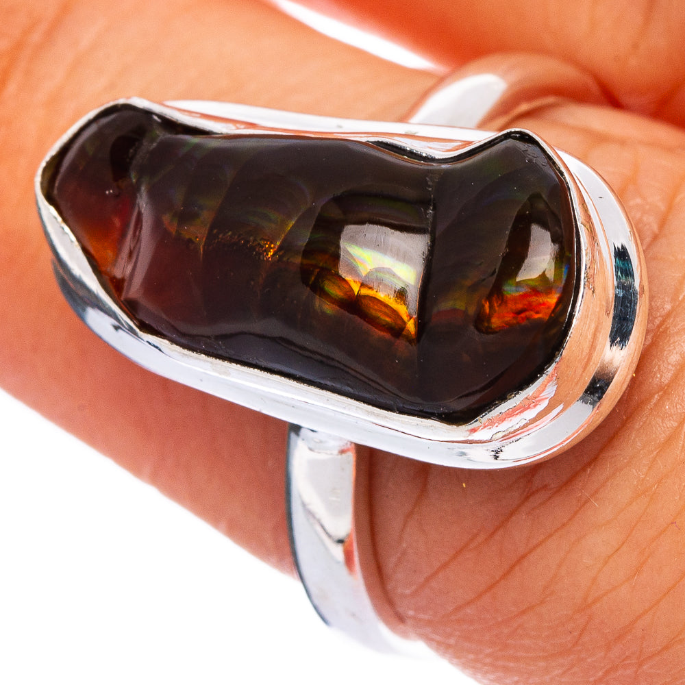 Rare Mexican Fire Agate Ring Size 7 (925 Sterling Silver) R145591