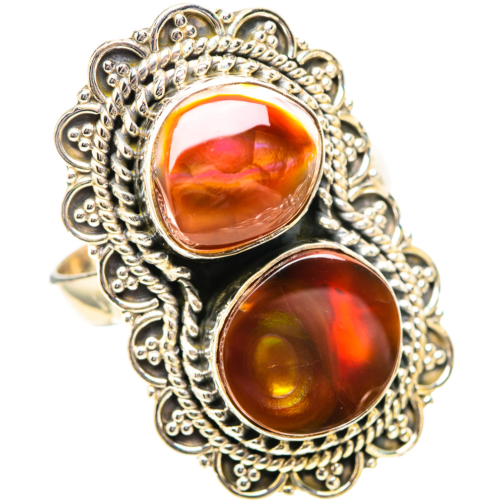 Large Mexican Fire Agate Ring Size 10 (925 Sterling Silver) RING139081