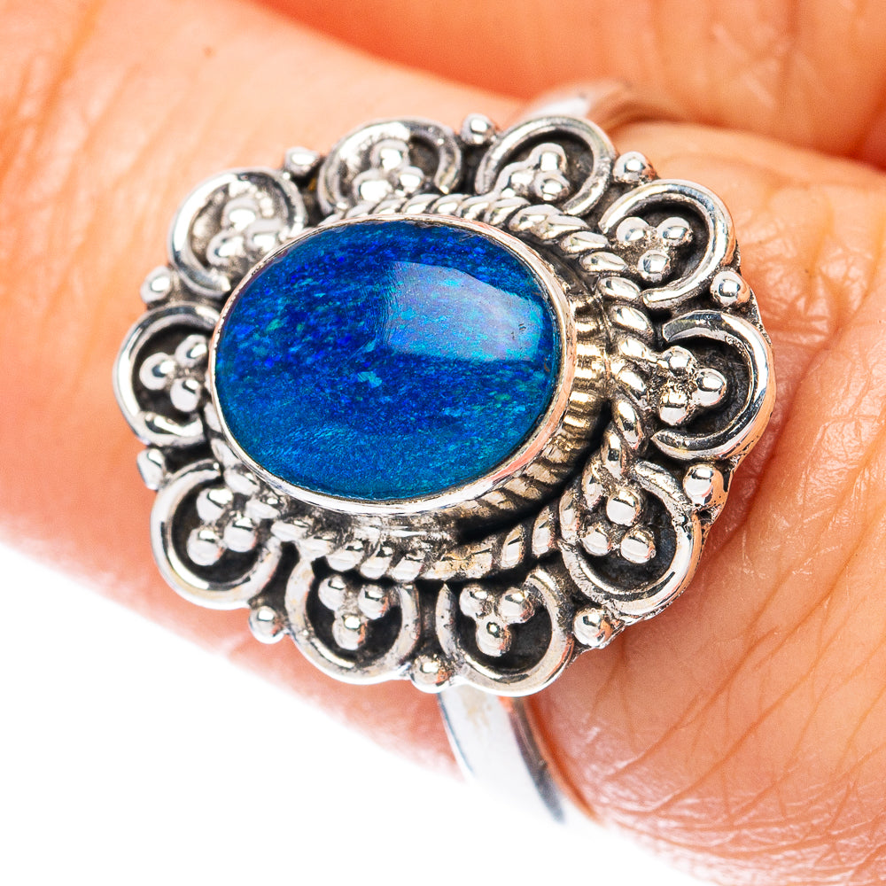 Rare Triple Opal Ring Size 7.5 (925 Sterling Silver) R3390