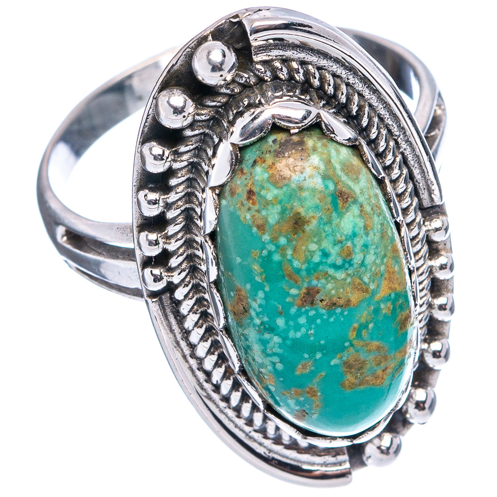 Native Style Royston Turquoise Ring Size 8.75 (.925 Sterling Silver)