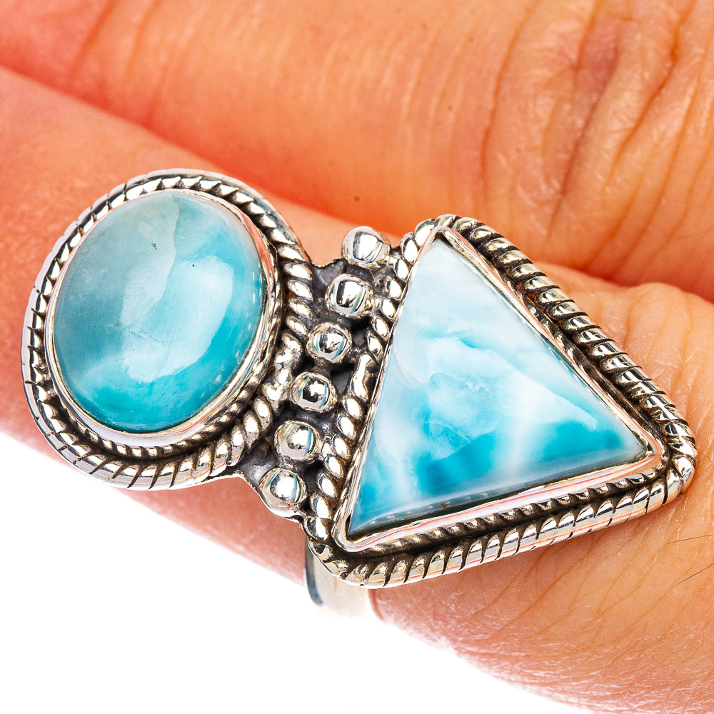 Rare Larimar Ring Size 6 (925 Sterling Silver) R147099