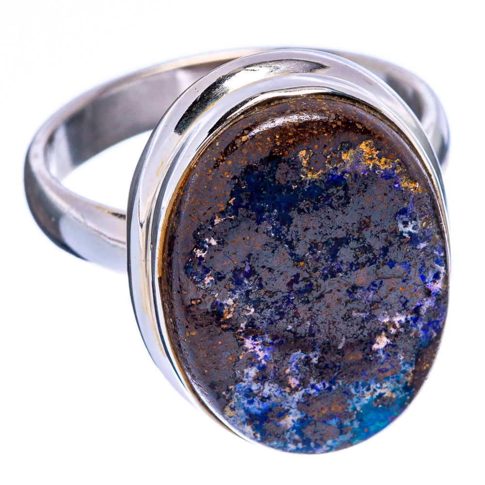 Rare Boulder Opal Ring Size 8 (925 Sterling Silver) R146627